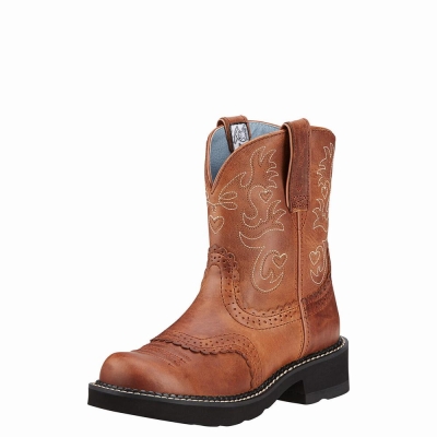 Botas Occidentales Ariat Fatbaby Saddle Mujer Multicolor | MX-40ZSBN