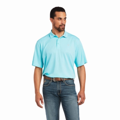 Camisa Polo Ariat TEK Hombre Azules | MX-24MCBR