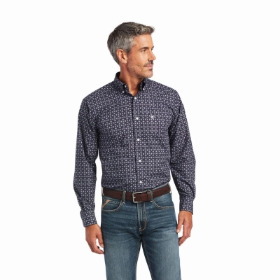 Camisas Ariat Arman Fitted Hombre Azules | MX-43MJZT