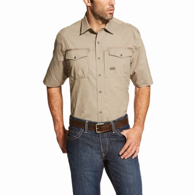 Camisas Ariat Rebar Workman Hombre Multicolor | MX-31TNIB