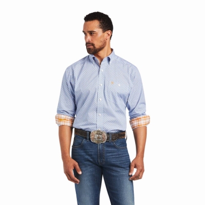 Camisas Ariat Relentless Alacrity Stretch Classic Fit Hombre Azules | MX-94YOLG
