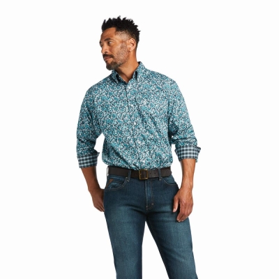 Camisas Ariat Wrinkle Free Harrison Classic Fit Hombre Multicolor | MX-69JSQR