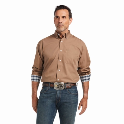 Camisas Ariat Wrinkle Free Solid Classic Fit Hombre Multicolor | MX-15QRUM