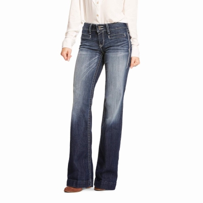 Jeans Skinny Ariat Mid Rise Stretch Entwined Mujer Azules | MX-52LSZF