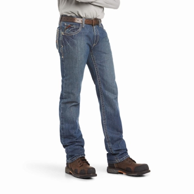 Jeans Straight Ariat FR M4 Relaxed Boundary Cut Hombre Multicolor | MX-65HSOT