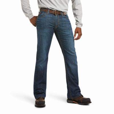 Jeans Straight Ariat FR M4 Relaxed Stretch DuraLight Jett Cut Hombre Azules | MX-69CABE