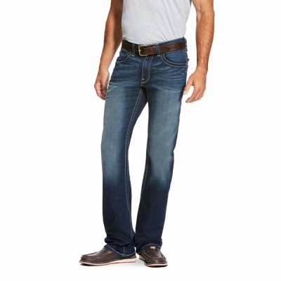 Jeans Straight Ariat M5 Slim Cooper TekStretch Hombre Grises Oscuro | MX-87ERAB