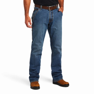 Jeans Straight Ariat Rebar M4 Low Rise DuraStretch Workhorse Cut Hombre Multicolor | MX-38OVPL