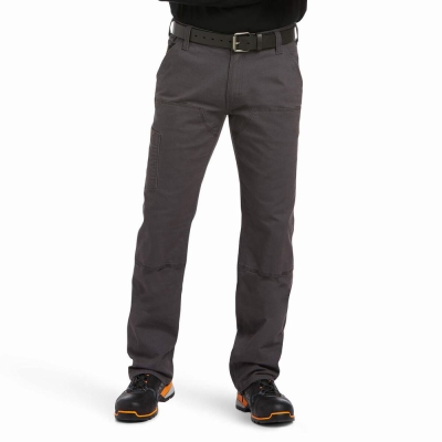 Pantalones Ariat Rebar M7 Slim DuraStretch Made Tough Double Front Hombre Grises | MX-13YHFT