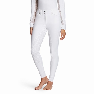 Pantalones Ariat Tri Factor Grip Full Seat Breech Mujer Blancos | MX-46HMZJ
