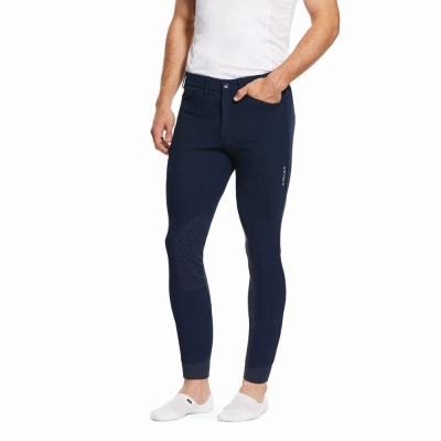 Pantalones De Montar Ariat Tri Factor Grip Hombre Azul Marino | MX-27NURI
