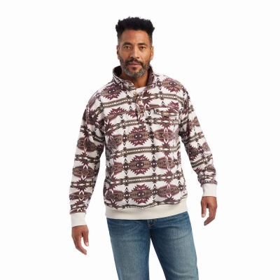 Sudadera Con Capucha Ariat Printed Overdyed Washed Hombre Multicolor | MX-71UVMX