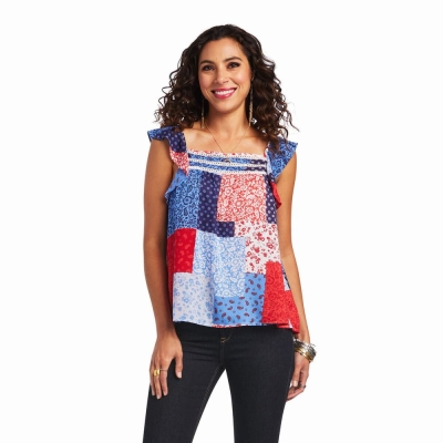 Tops Ariat Blue Note Mujer Multicolor | MX-92QUXT