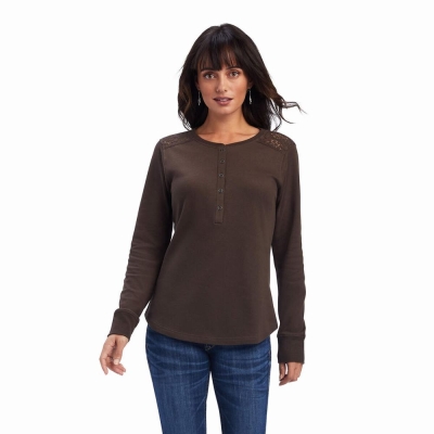 Tops Ariat REAL Henley Mujer Multicolor | MX-21TRHB