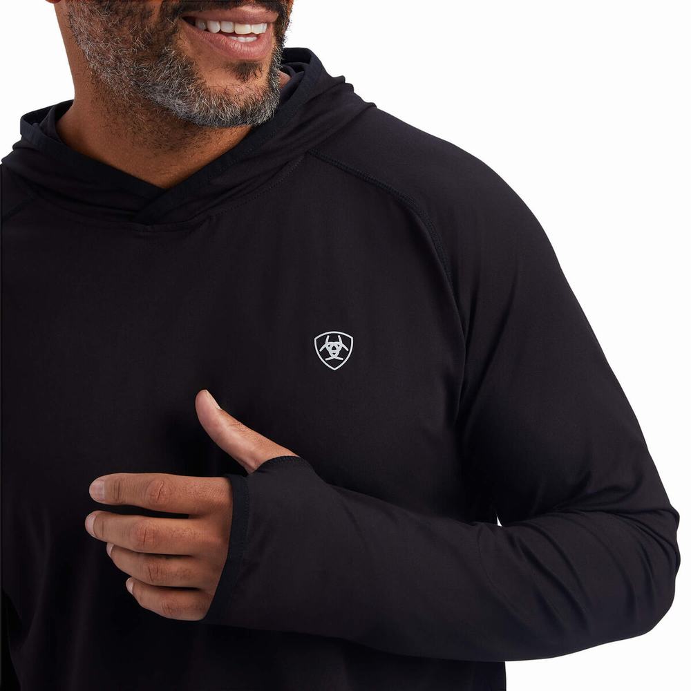 Camisa Polo Ariat Cornell Hombre Negros | MX-03VSWK