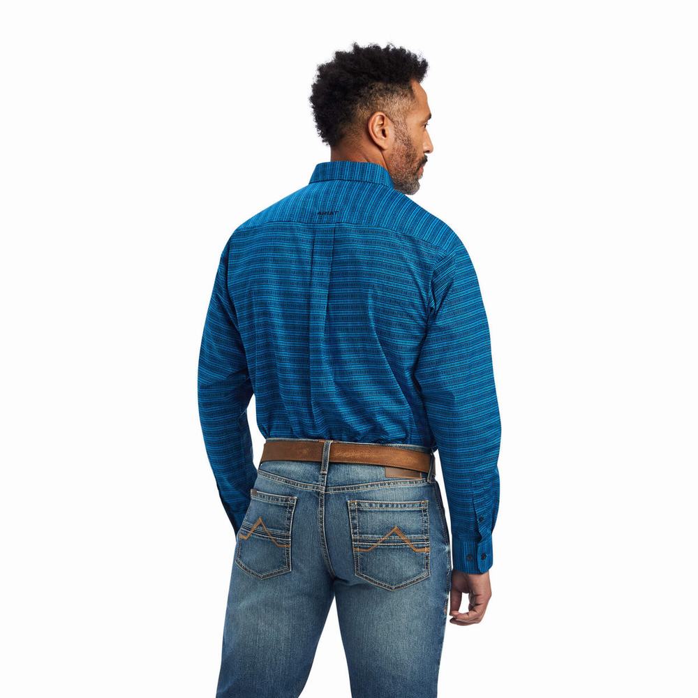 Camisas Ariat Beasley Classic Fit Hombre Azules | MX-82LIDV