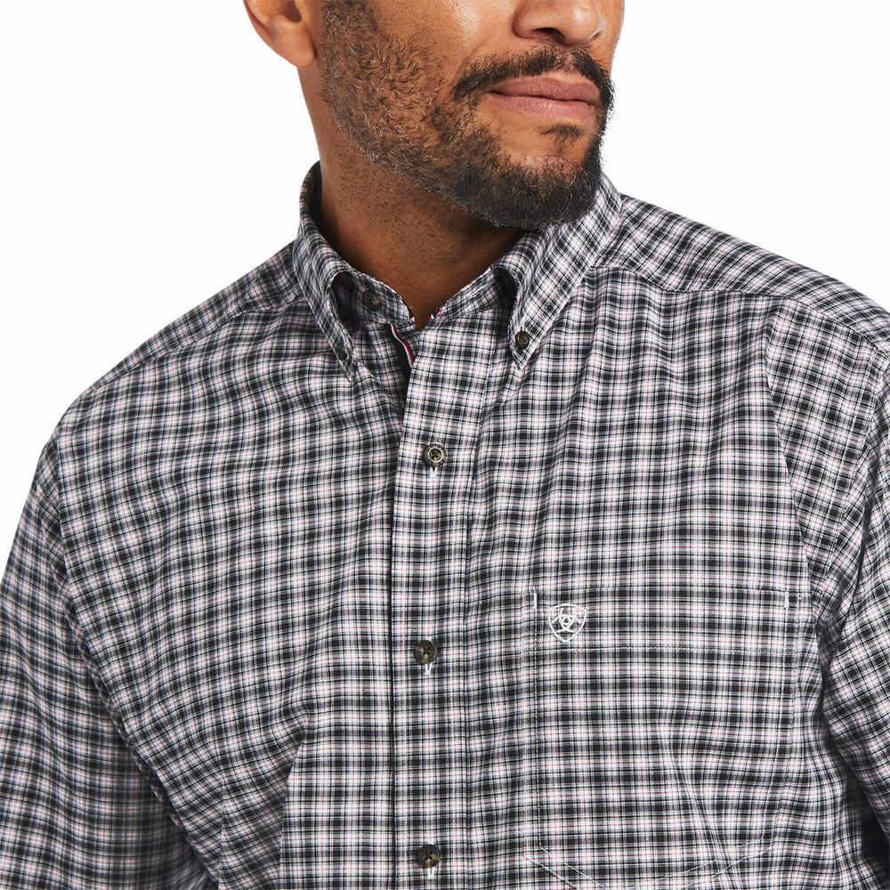 Camisas Ariat Pro Series Michael Stretch Classic Fit Hombre Negros | MX-45YRFD