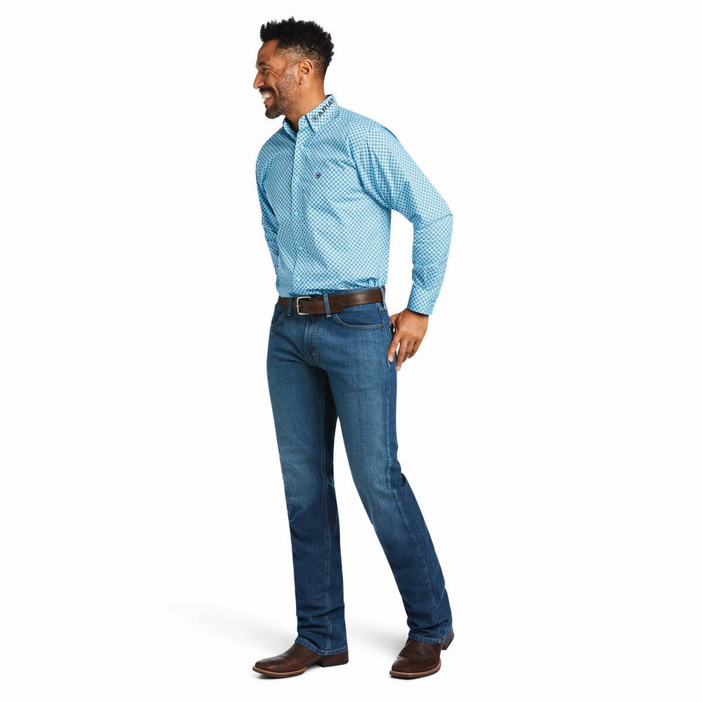 Camisas Ariat Team Stellan Fitted Hombre Multicolor | MX-43RANP