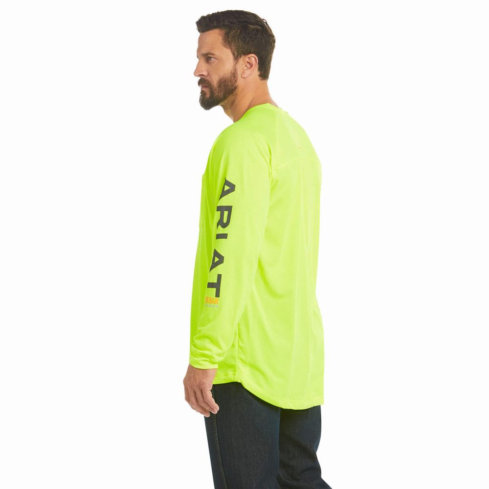 Camiseta Ariat Rebar Heat Fighter Hombre Verdes Claro | MX-09PWOQ