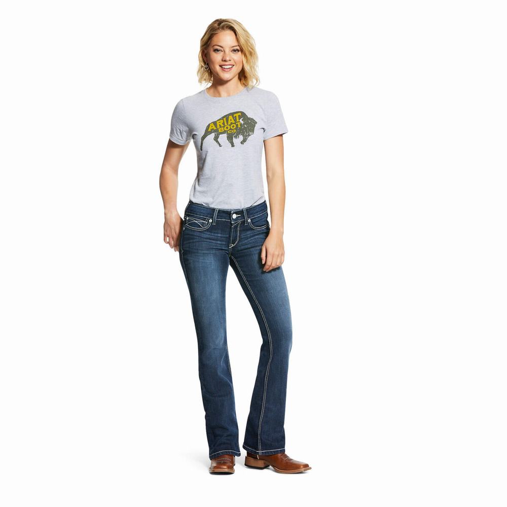 Jeans Skinny Ariat R.E.A.L. Mid Rise Arrow Fit Stretch Shayla Cut Mujer Multicolor | MX-64HBSN