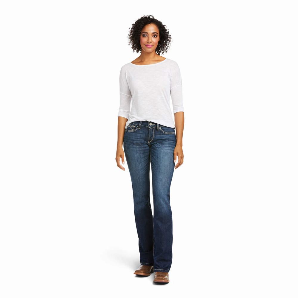 Jeans Skinny Ariat R.E.A.L. Mid Rise Janet Cut Mujer Multicolor | MX-67VXFM