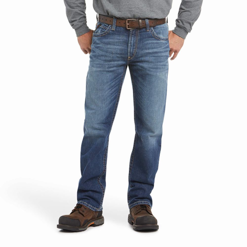 Jeans Straight Ariat FR M4 Relaxed Basic Cut Hombre Azules | MX-42HCUR