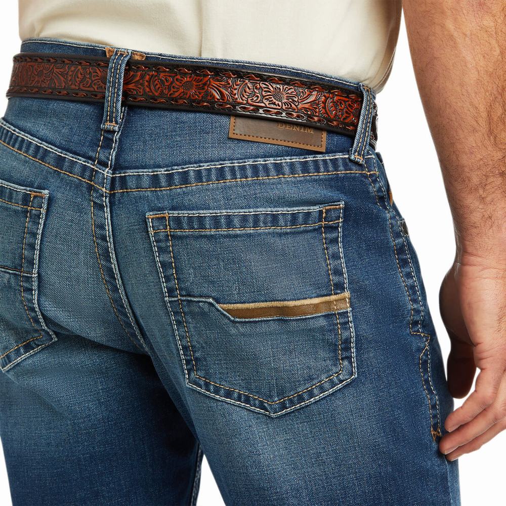Jeans Straight Ariat M4 Relaxed Stretch Marshall Hombre Multicolor | MX-15EXQN
