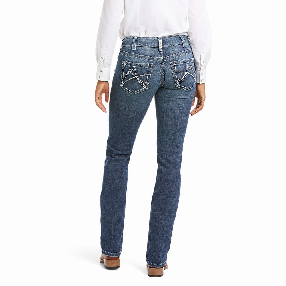 Jeans Straight Ariat R.E.A.L. Mid Rise Arrow Gianna Mujer Multicolor | MX-28WGPZ