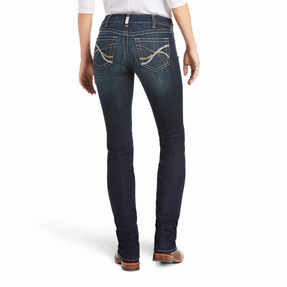 Jeans Straight Ariat R.E.A.L. Mid Rise Arrow Fit Kylee Mujer Multicolor | MX-83TQYP