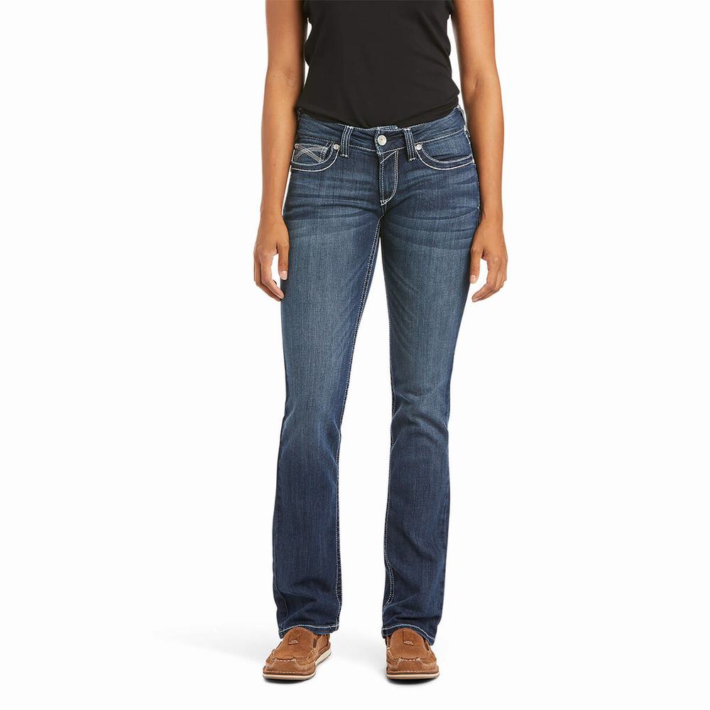 Jeans Straight Ariat R.E.A.L. Mid Rise Stretch Ivy Mujer Multicolor | MX-82IFJN