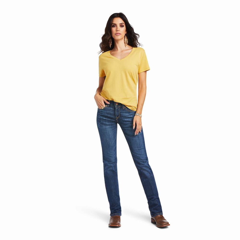Jeans Straight Ariat R.E.A.L. Perfect Rise Nadia Mujer Multicolor | MX-43SQKM