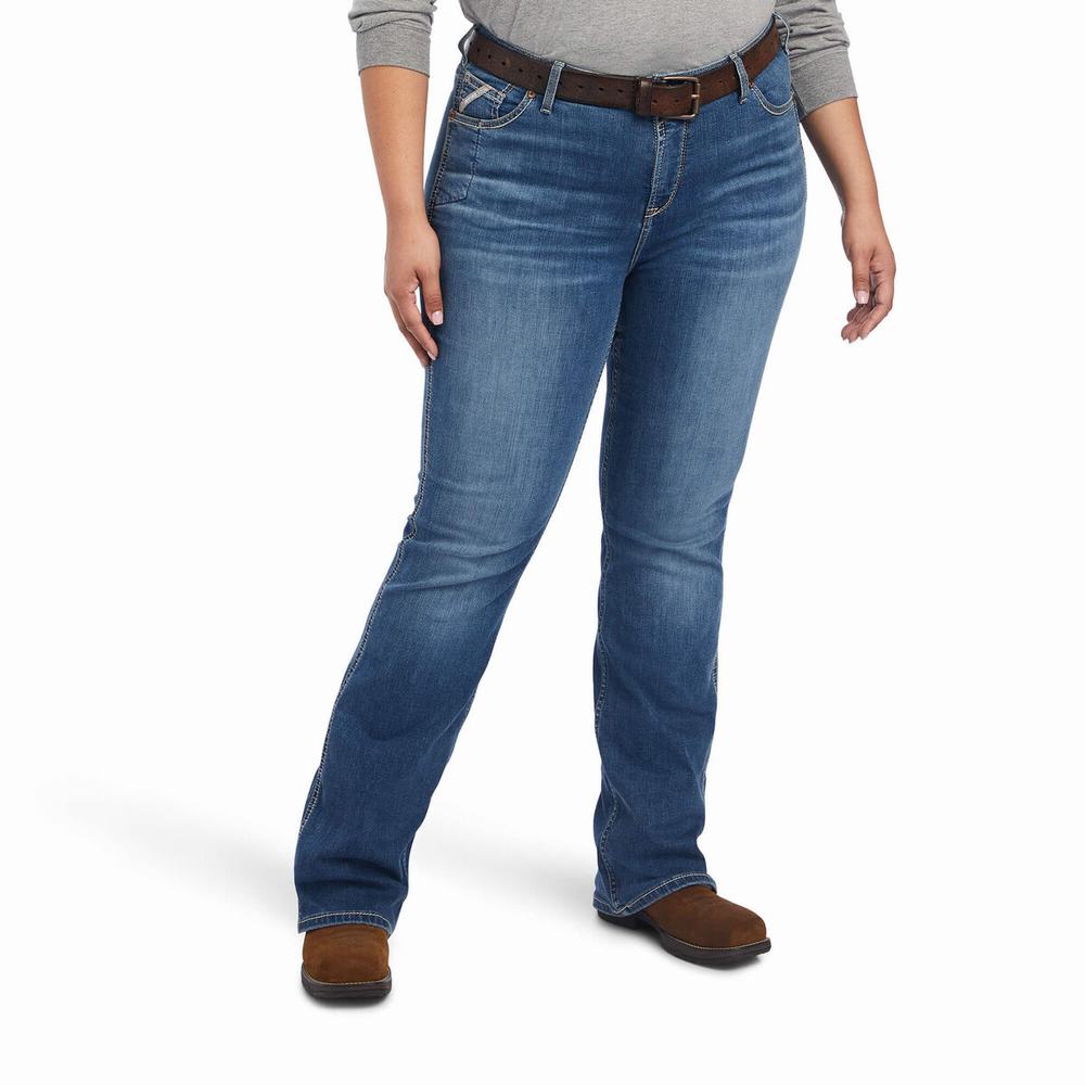 Jeans Straight Ariat Rebar Riveter Cut Mujer Multicolor | MX-06SQWP
