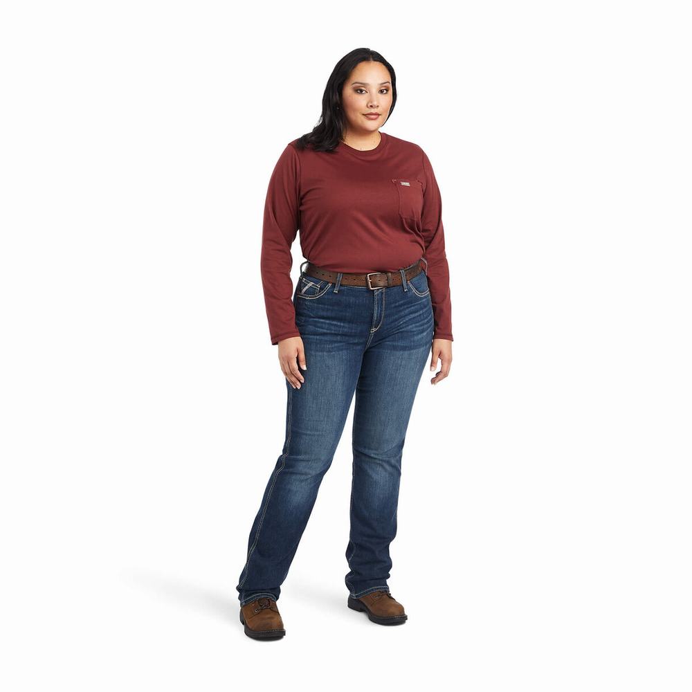 Jeans Straight Ariat Rebar Riveter Mujer Multicolor | MX-27KVUH