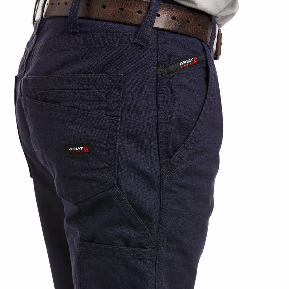Pantalones Ariat FR M4 Relaxed Workhorse Cut Hombre Azul Marino | MX-02BJUX