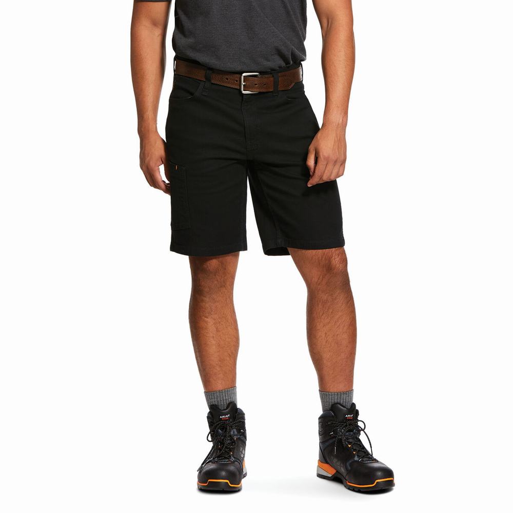 Pantalones Ariat Rebar DuraStretch Made Tough Hombre Negros | MX-16XDVS