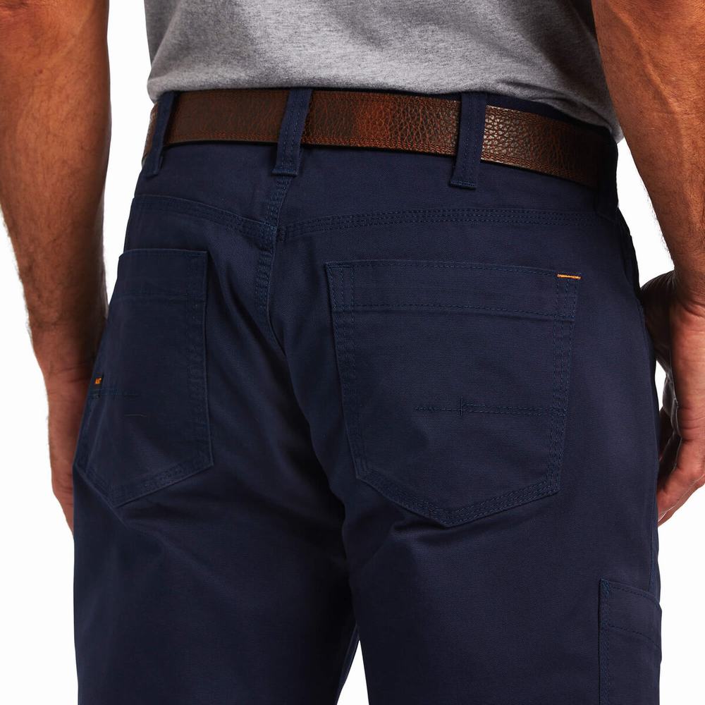 Pantalones Ariat Rebar M4 Low Rise DuraStretch Made Tough Hombre Azul Marino | MX-79DSPG