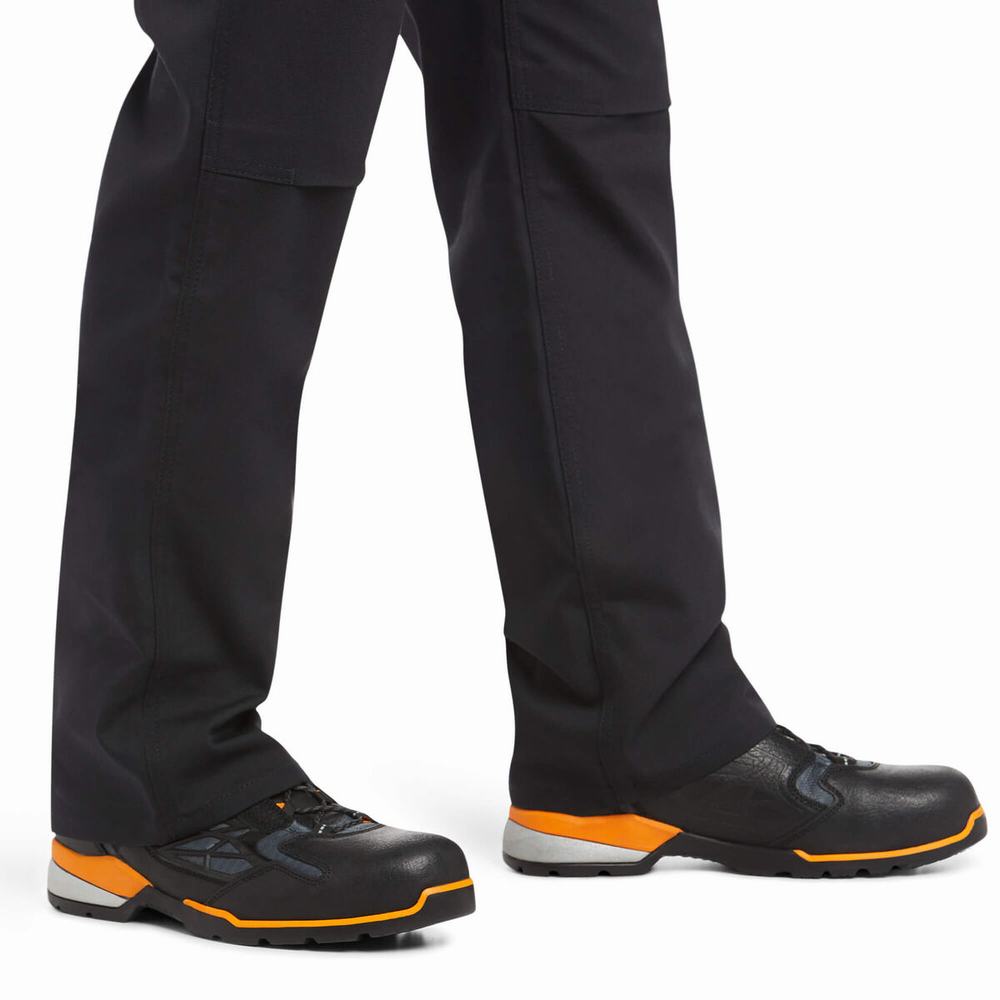 Pantalones Ariat Rebar M4 Relaxed DuraStretch Lona 5 Pocket Cut Hombre Negros | MX-87ZNPF