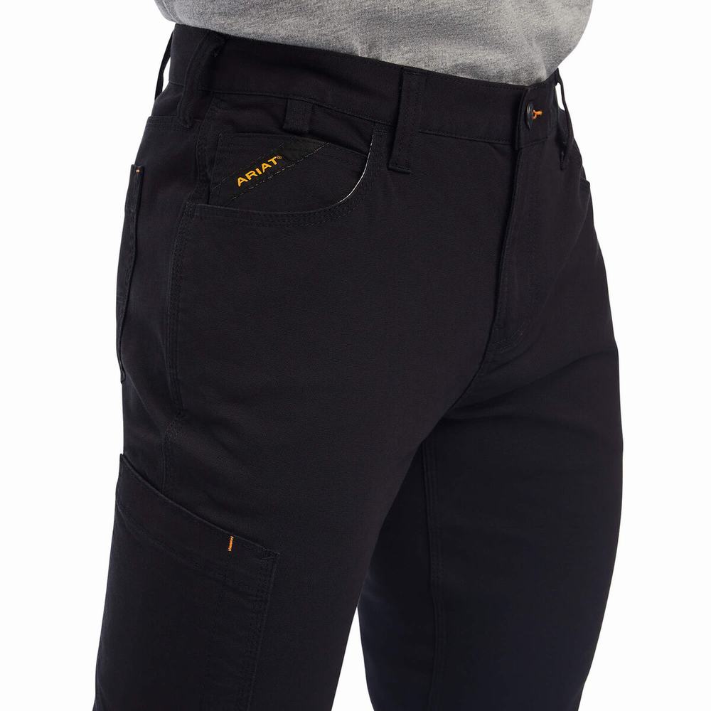Pantalones Ariat Rebar M7 DuraStretch Made Tough Hombre Negros | MX-15KCQH