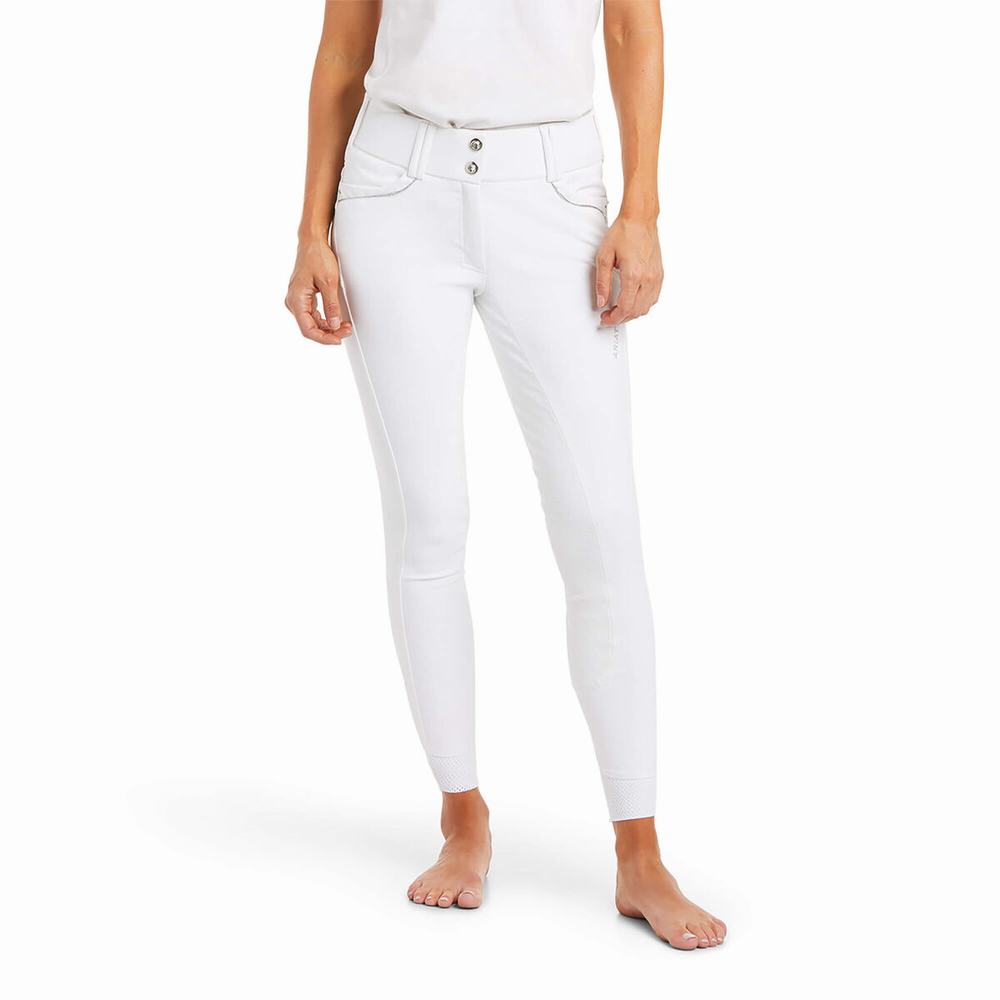 Pantalones Ariat Tri Factor X Grip Full Seat Breech Mujer Blancos | MX-49SYUD