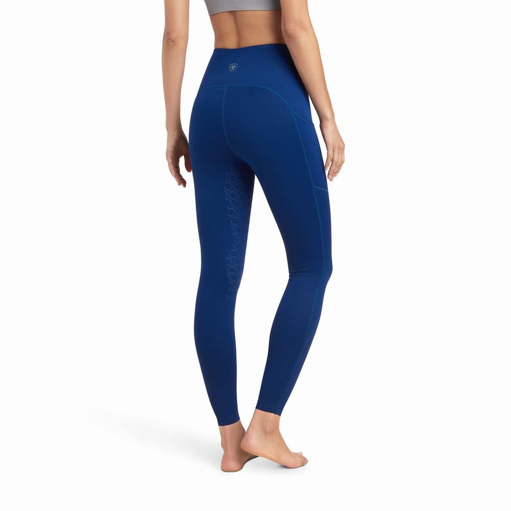 Pantalones Ariat Venture Thermal Half Grip Mujer Azules | MX-75BAQX