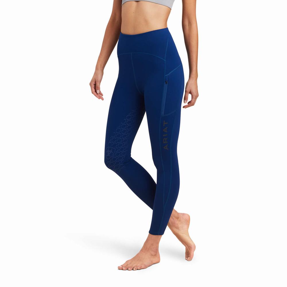 Pantalones Ariat Venture Thermal Half Grip Mujer Azules | MX-75BAQX