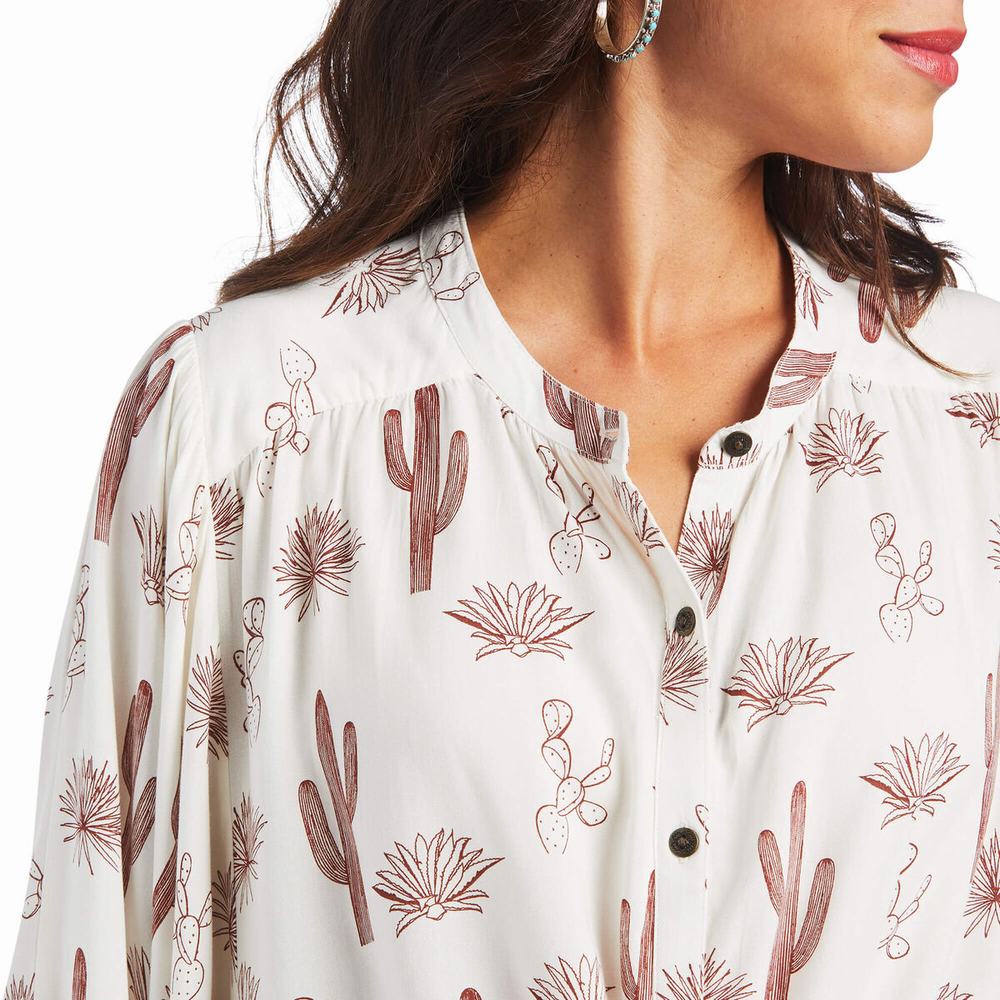 Tops Ariat Cactus Desert Mujer Multicolor | MX-59FACB