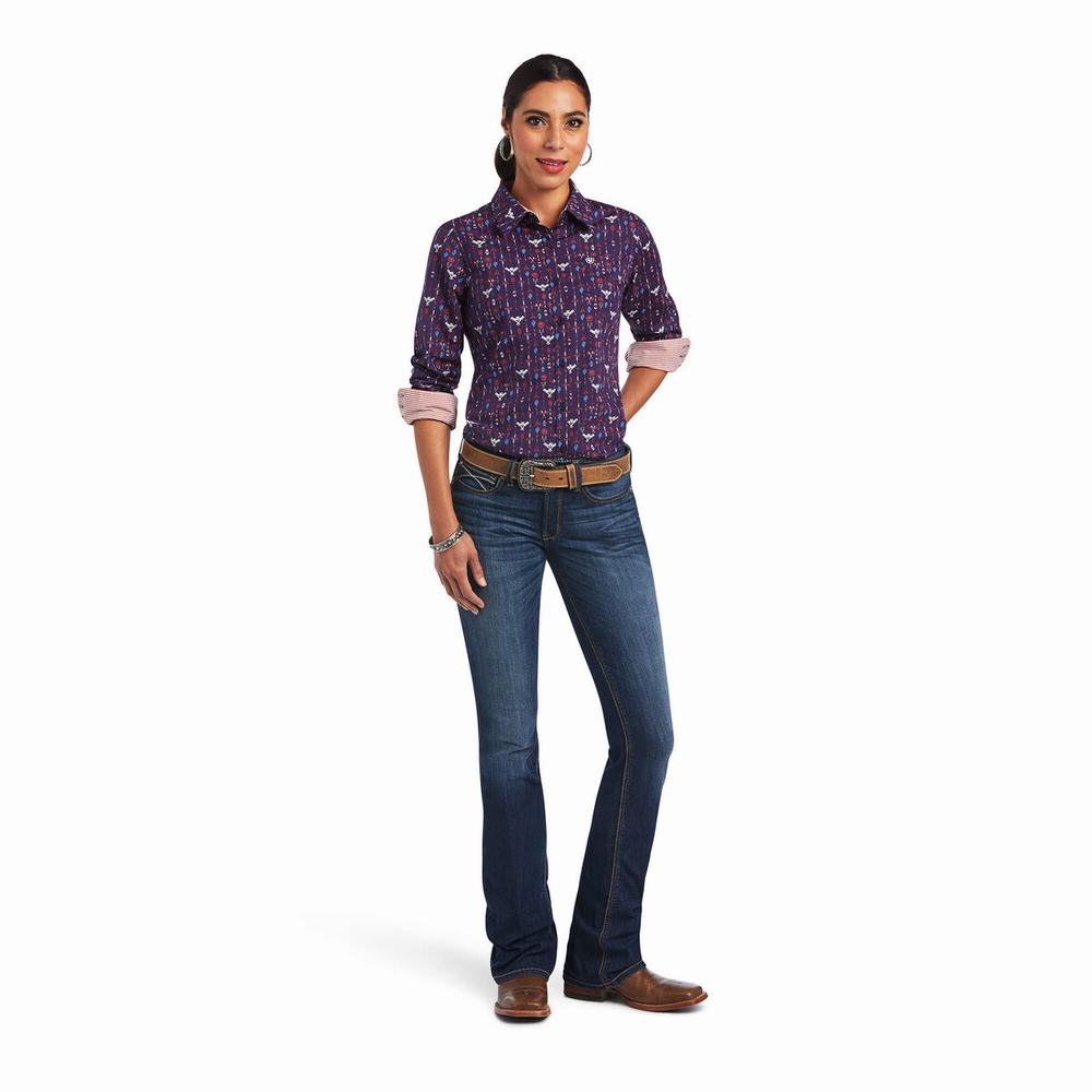 Tops Ariat Kirby Stretch Mujer Multicolor | MX-63LZTH